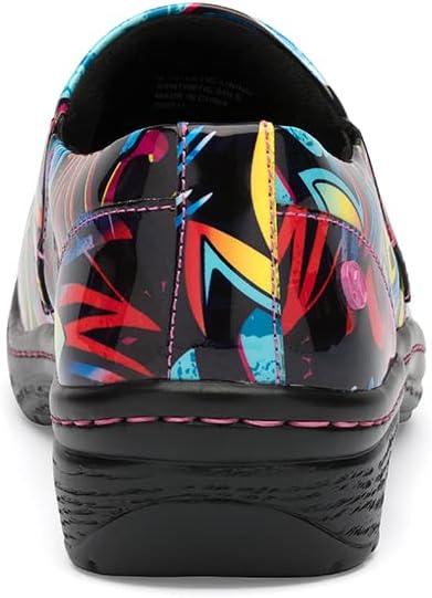 image:imageKlogs Footwear Mission Womens Shoes Premium Healthcare Shoes for Stability amp Comfort SlipResistant LatexFree Lightweight Design All Day Comfort and SupportNeon Graffiti Patent