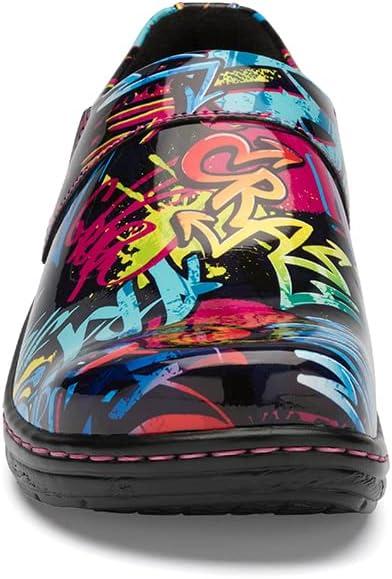 image:imageKlogs Footwear Mission Womens Shoes Premium Healthcare Shoes for Stability amp Comfort SlipResistant LatexFree Lightweight Design All Day Comfort and SupportNeon Graffiti Patent