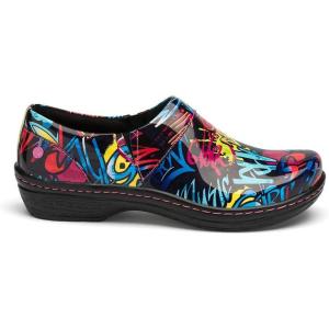 Klogs Footwear Mission Women’s Shoes – Premium Healthcare Shoes for Stability & Comfort – Slip-Resistant, Latex-Free, Lightweight Design – All Day Comfort and Support(Neon Graffiti Patent)