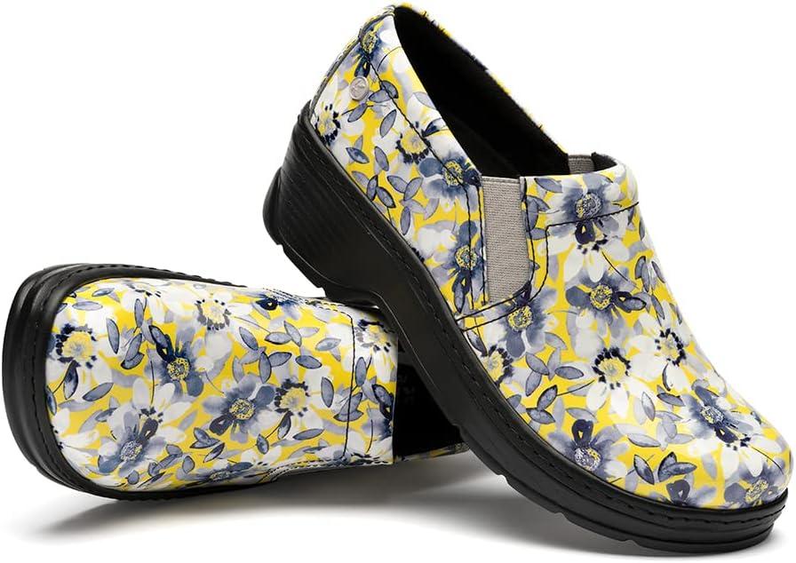 image:imageKlogs Footwear Naples Womens Shoes Premium Nursing Shoes for Superior Comfort amp Stability SlipResistant Outsoles Supportive Insoles Lightweight DesignYellow Flora Patent